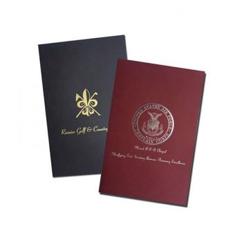 Two Pocket 5-7/8" x 9" Foil Stamped Welcome Folders