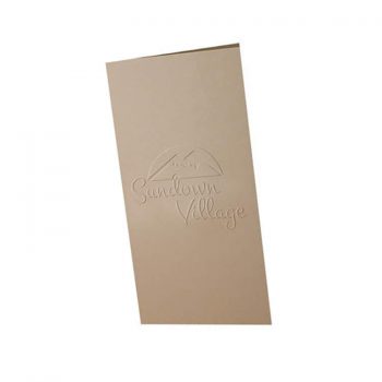 Two Pocket 4" x 9" Embossed Folders