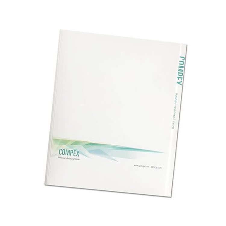 9-3/4 x 12 File Tab Printed Reinforced Folders - Two Pockets