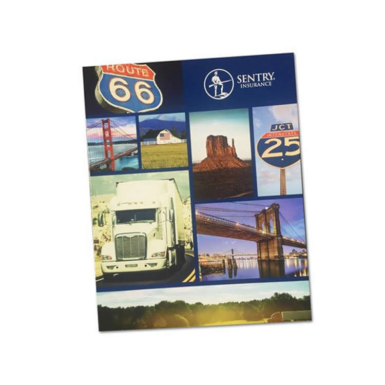 9-9/16 x 12 Printed Expandable Folders - Two Pockets