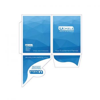 9" x 12" Angled Circle Pocket Printed Presentation Folders
